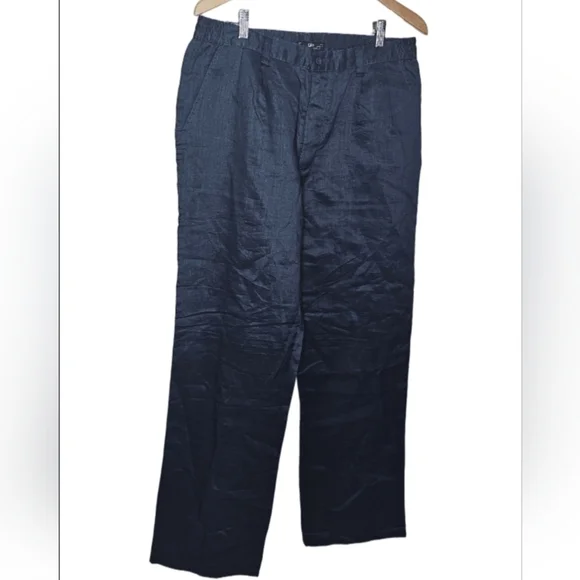 GodBody Collection , Men's Blue 100% Linen Dress Pants, Size 34 - Picture 1 of 3